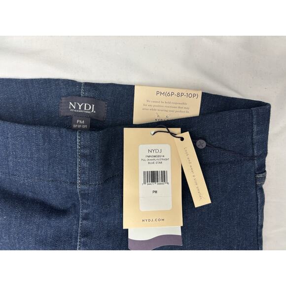 NYDJ Jeans Women’s PM (6P-8P-10P) Pull On Marilyn Straight Lift Tuck Denim NWT - Picture 2 of 7